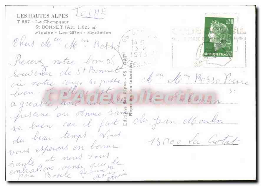 Saint-Bonnet - Les Hautes-Alpes — Éditeur des Alpes, n° 887 — Reverso
