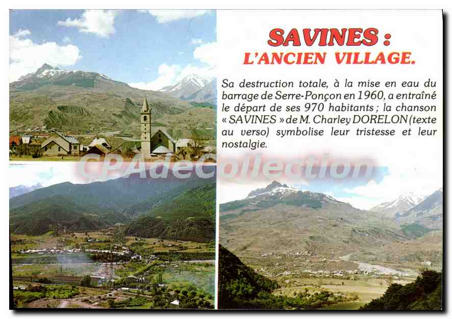 Savines : L'ancien village — destruction en 1960 — Éditions Images des Savines