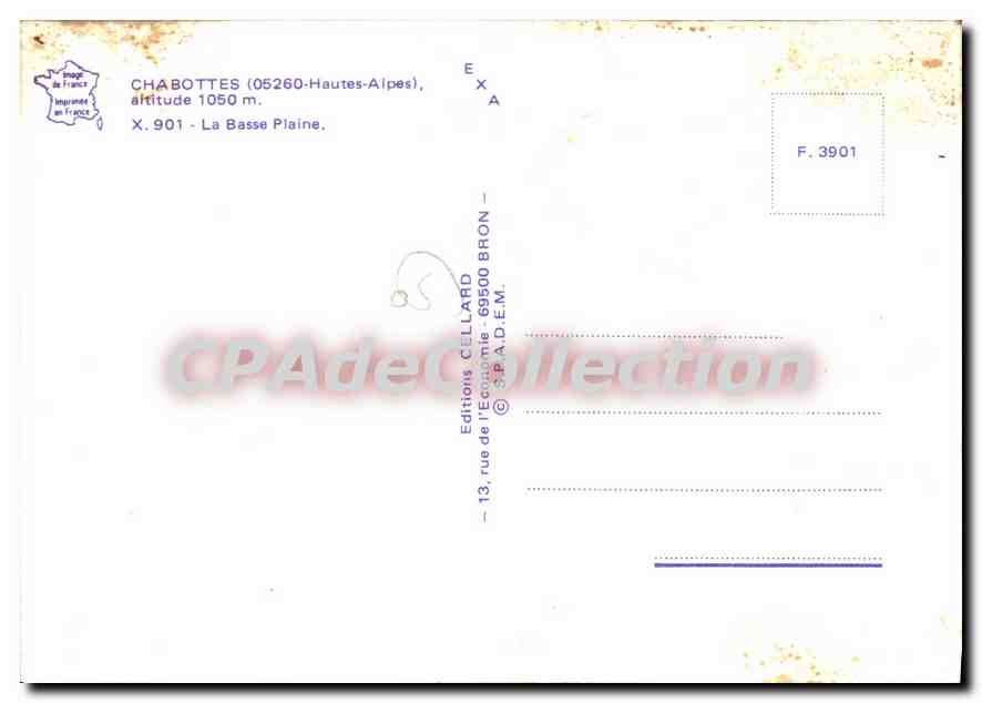 Chabottes (05260-Hautes-Alpes) — La Basse Plaine — Éditions Cellard — Back