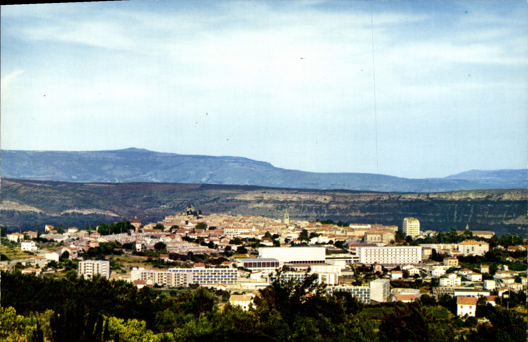 CPA Aubenas Ardeche Depuis le Camping des pins le quartier des olivers et la ville 