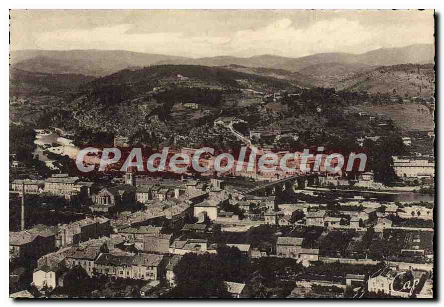Aubenas — Vue générale prise de la terrasse — L'Ardeche pittoresque