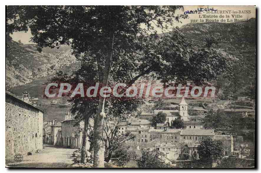 CPA St Laurent les Bains L'Entree de la Ville 