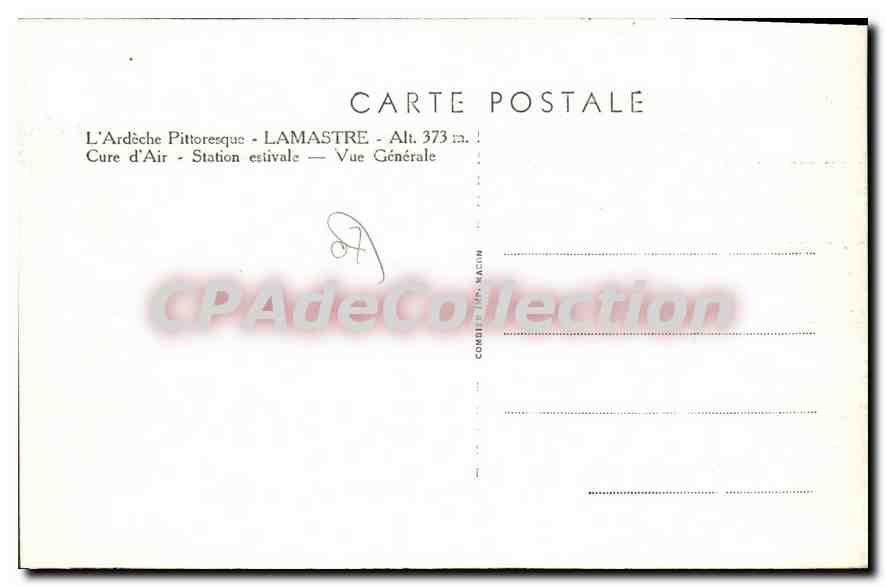 Lamastre — Allgemeiner Blick — Cim — Rückseite