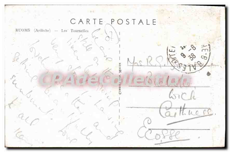 Ruoms (Ardèche) — Les Tournelles — Cim — Rückseite
