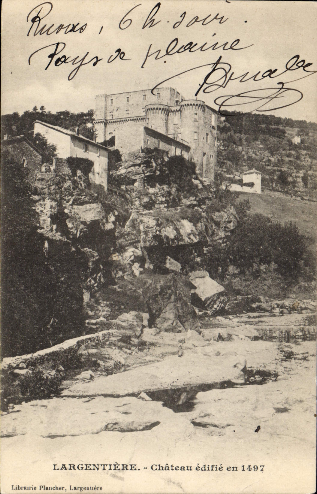 CPA Largentiere Chateau edifie en 1497 