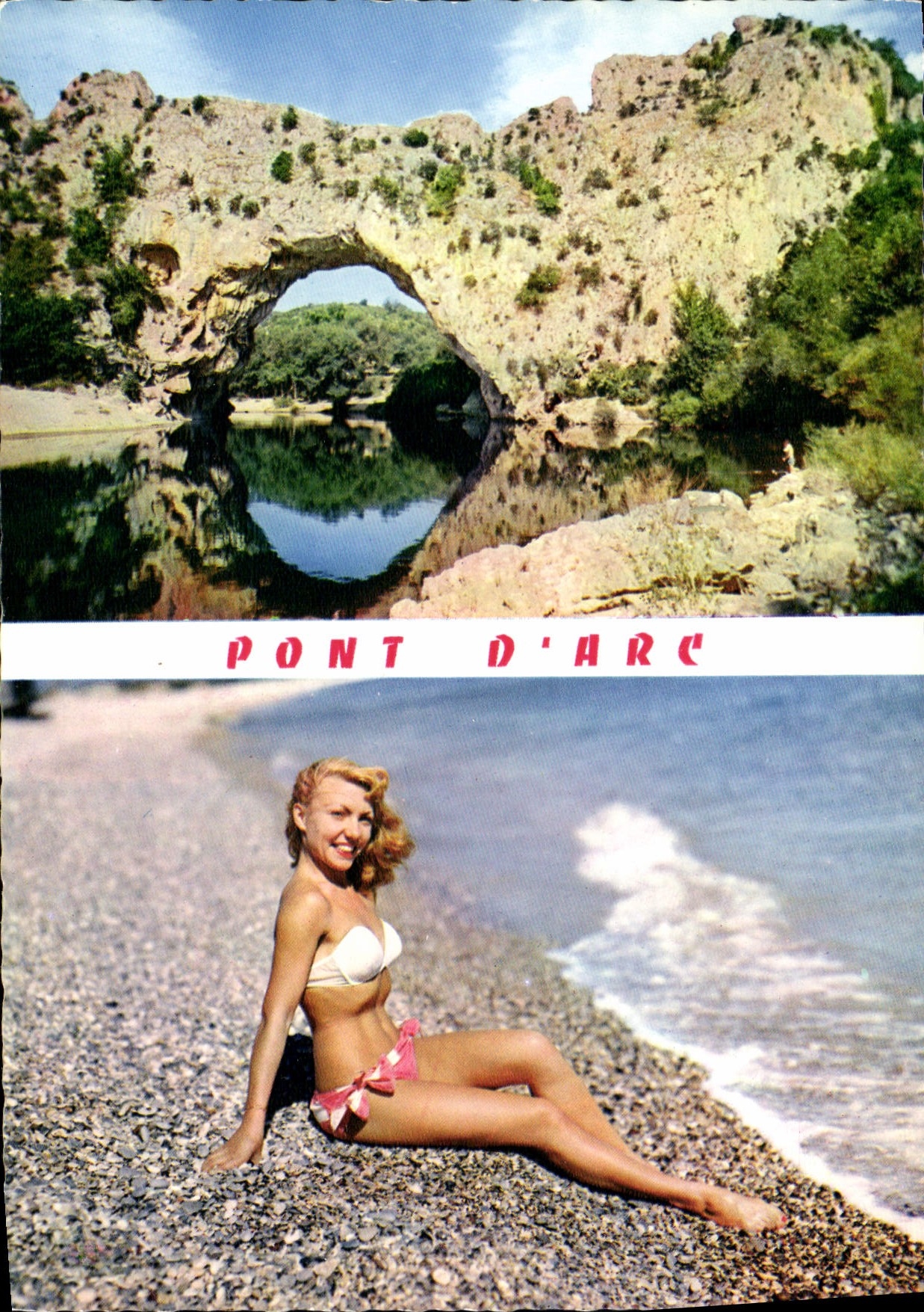 CPA Ardeche Pittoresque Le Pont d'Arc Une des Merveilles de la Nature 