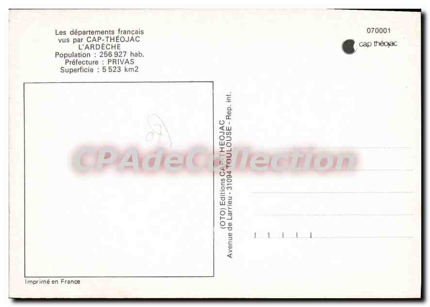 Languedoc et Ardèche — Carte postale touristique — Éditions CAP-THÉOJAC — Reverso