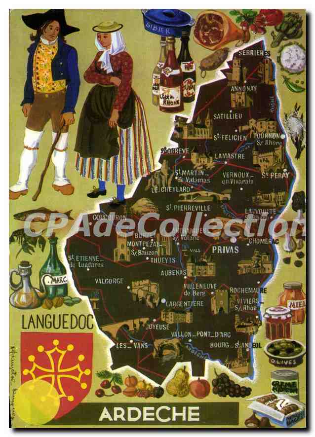 Languedoc und Ardèche — Touristische Karte — Éditions CAP-THÉOJAC