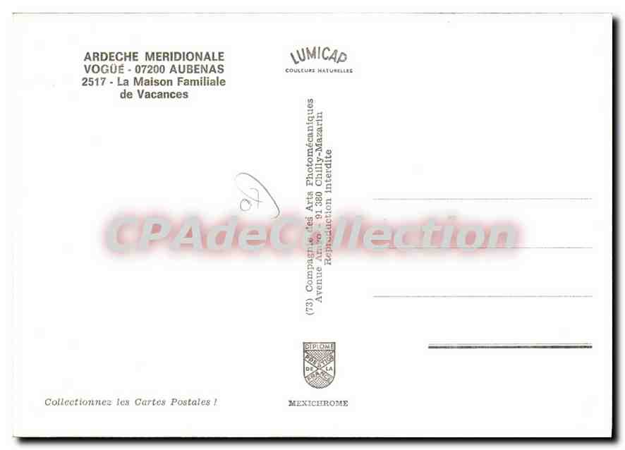 Vogüé - La Maison Familiale de Vacances — IRIS — Verso