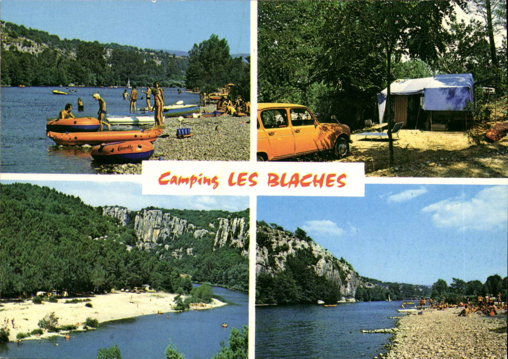 Camping Les Blaches — Ardeche — éditeur ARDECHE TOURISTIQUE CASTELJAU, n° 07/196