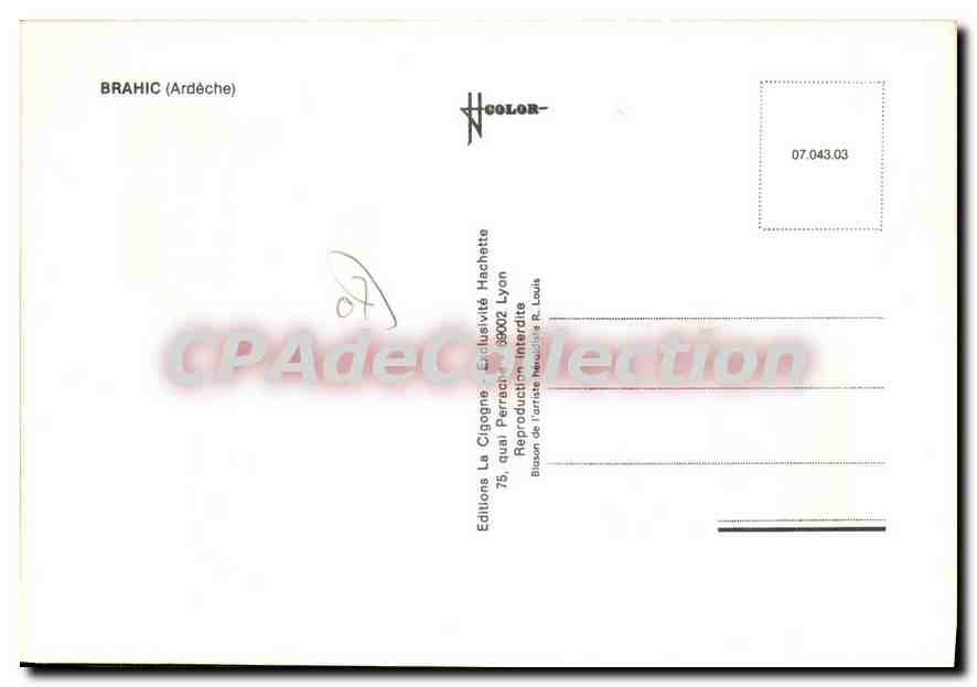 Brahic — village en Ardèche — Éditions La Cigoigne — Verso