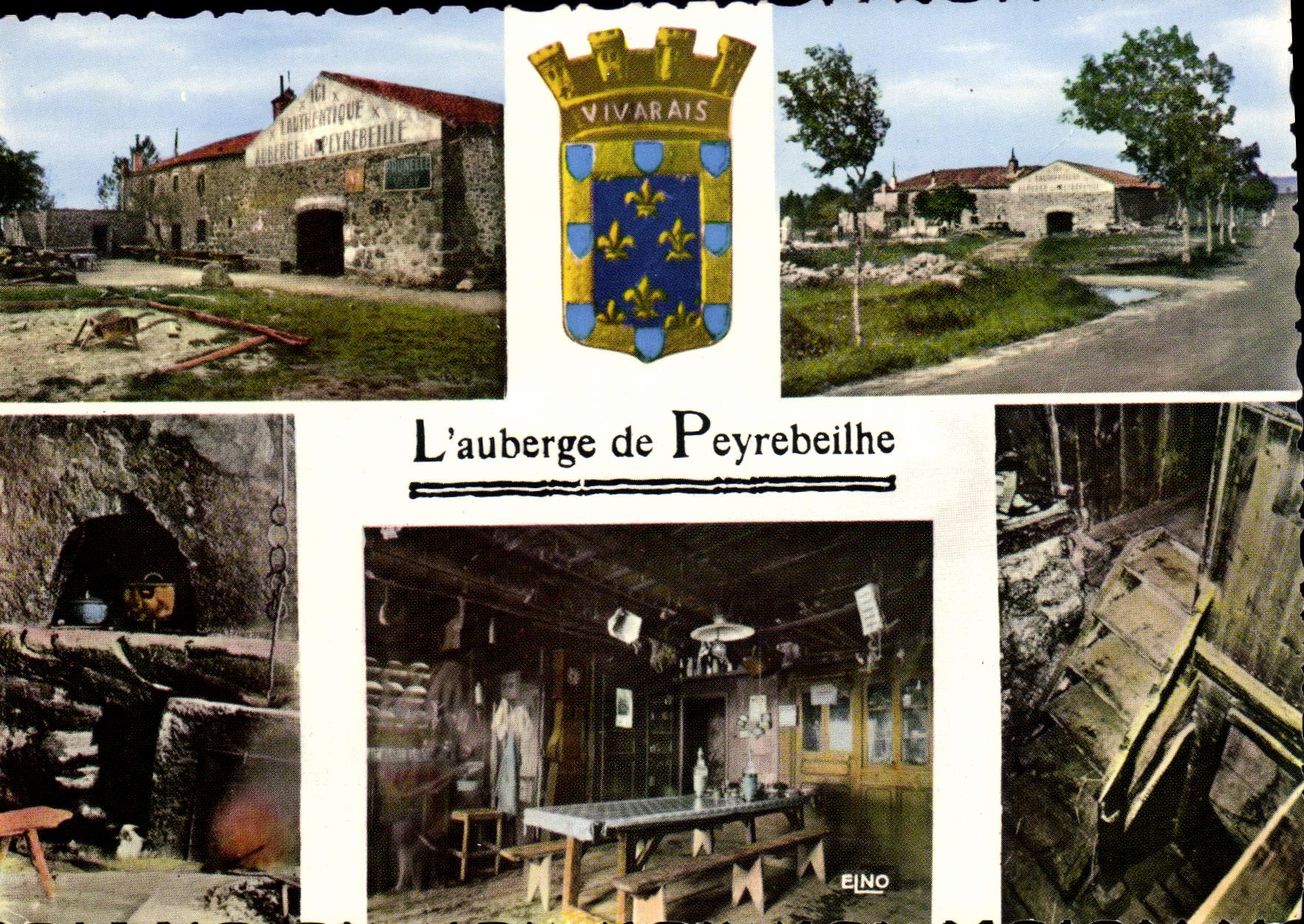 CPA L'Auberge de Peyrebeilhe Ardeche La facade principale 