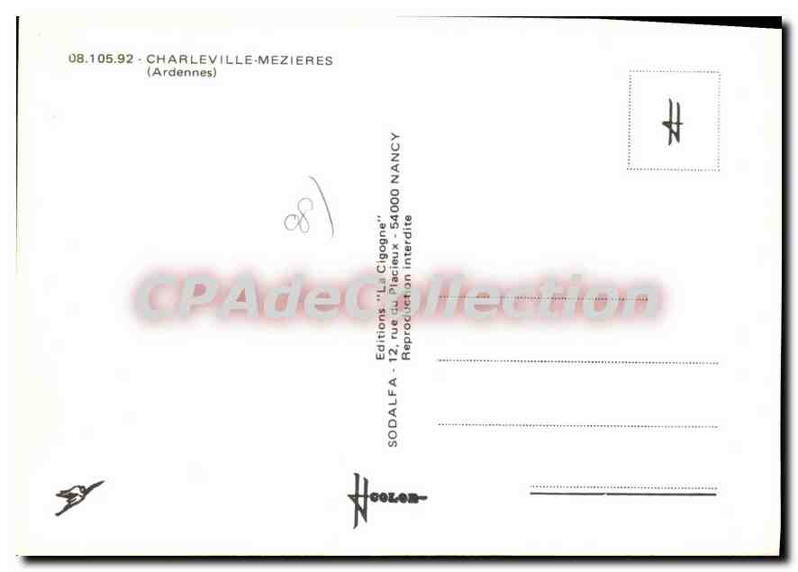 CPA Charleville Mezieres Ardennes  — Rückseite