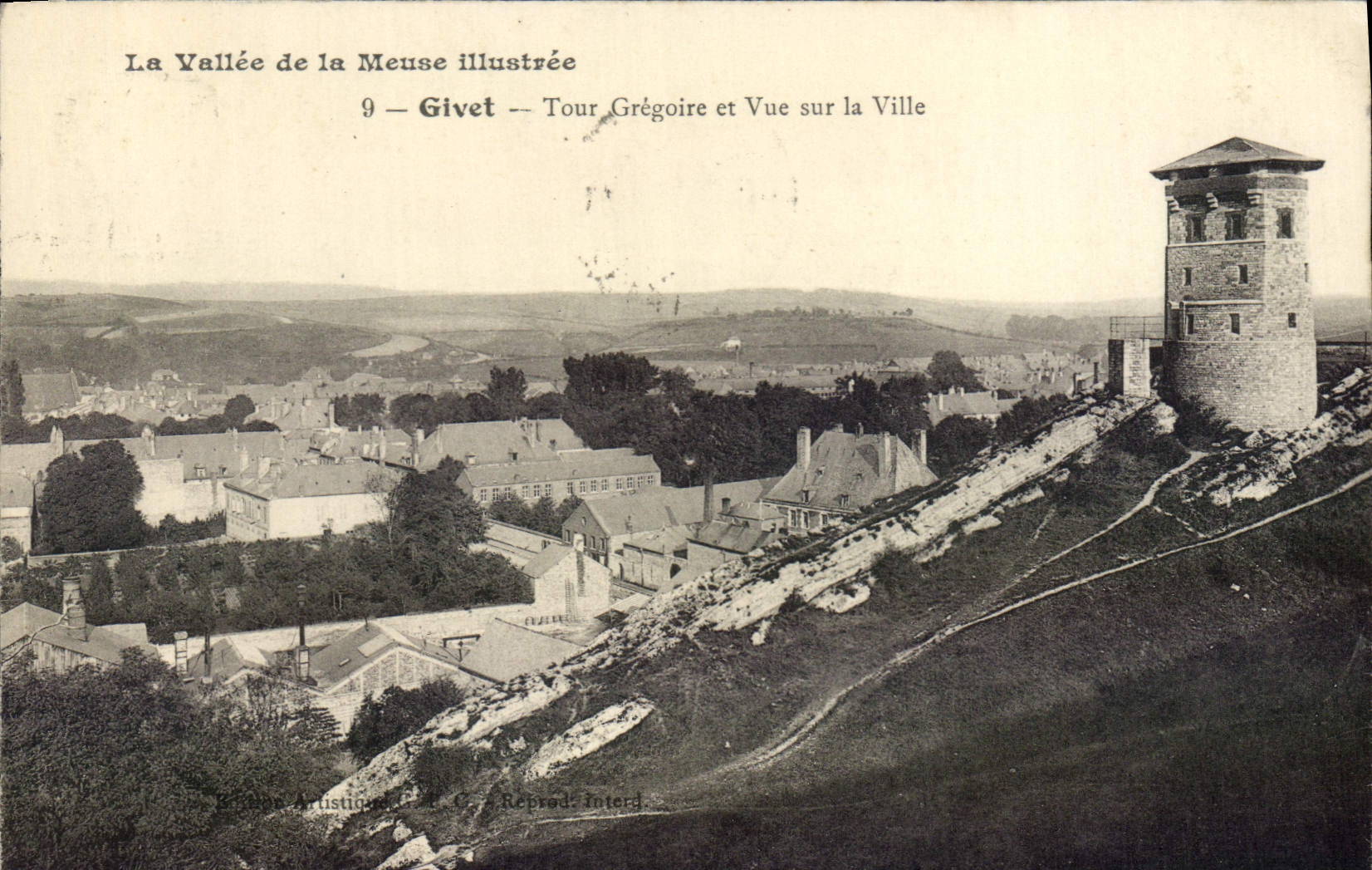 CPA Givet Tour Gregoire et Vue sur la Ville 