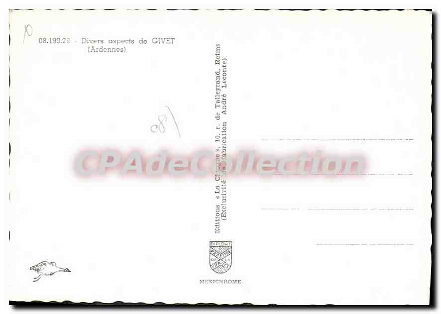 CPA Givet  Divers aspects de Givet Ardennes  — Rückseite