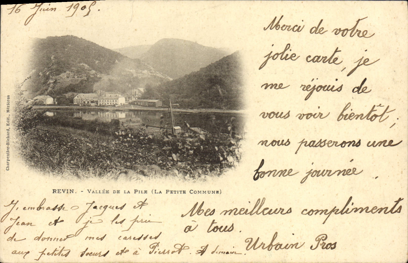 CPA Revin Vallee de la Pile La Petite Commune 