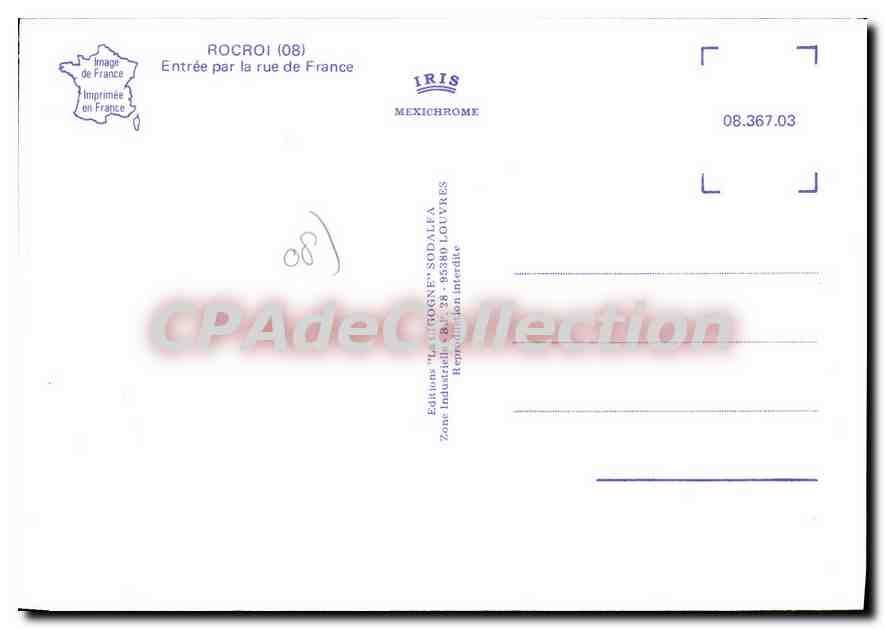 CPA Rocroi Entree par la rue de France  — Rückseite