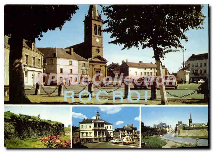 Rocroi — vue de la place avec église et bâtiments — Édition 'La Clionne' Sodalfa