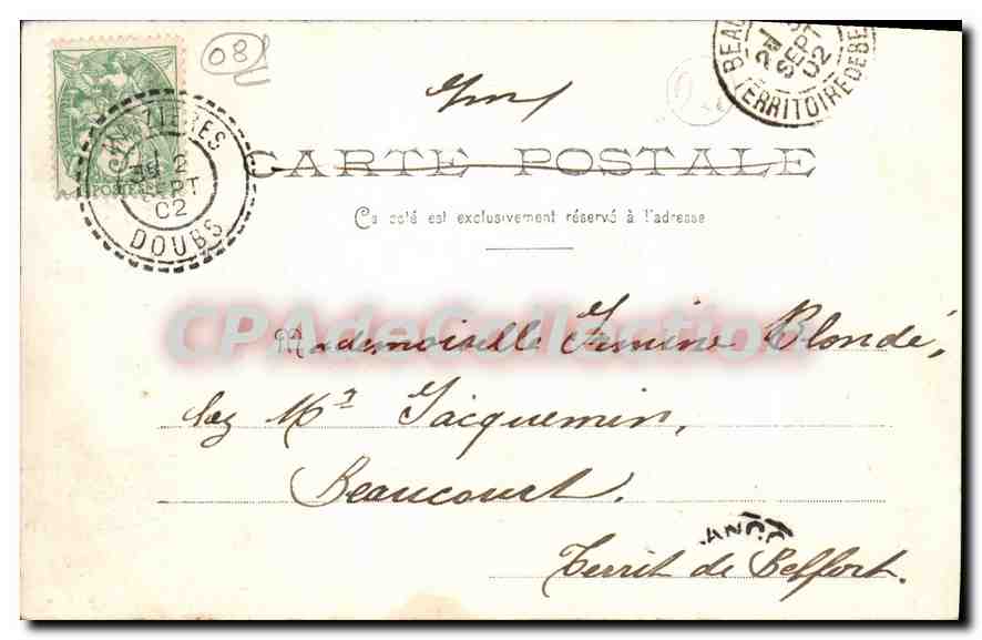 CPA Bazeilles Chateau Dorival  — Rückseite