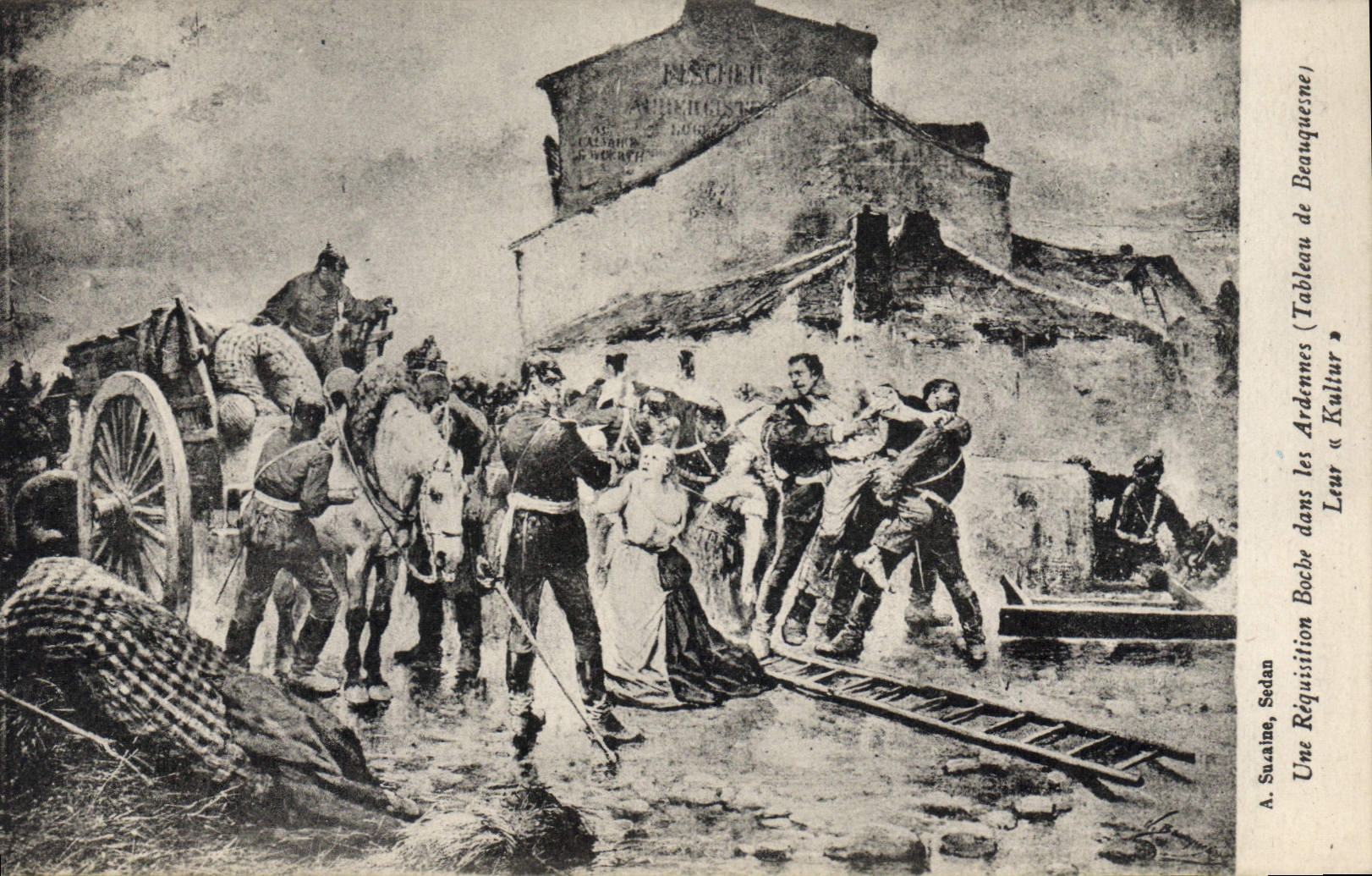 Une Réquisition dans les Ardennes — Tableau de Beauqueux (Sedan) — A. Sutaine