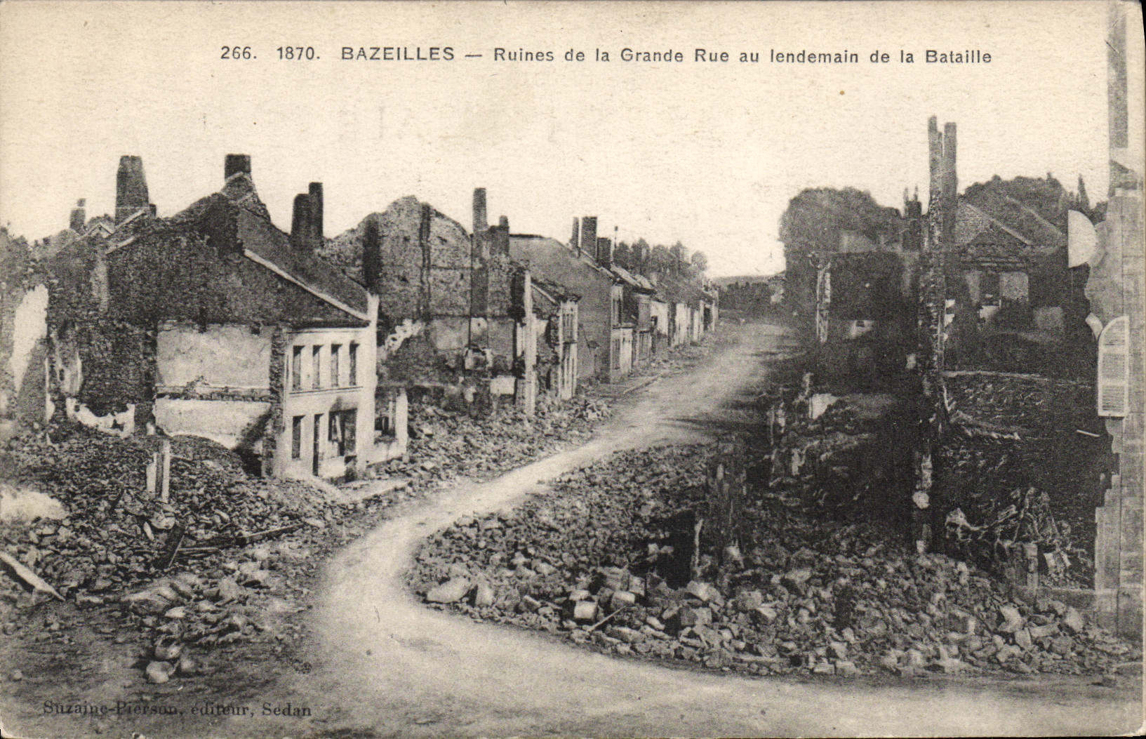 CPA Bazeilles Ruines de la Grande Rue au lendemain de la Bataille 