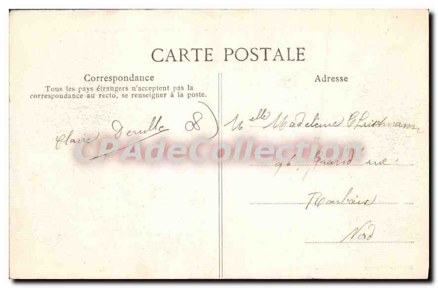 CPA Bazeilles Ruines de la Grande Rue au lendemain de la Bataille  — Rückseite