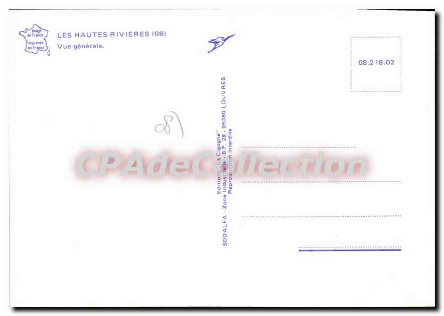 CPA Les Hautes Rivieres Vue generale  — Rückseite