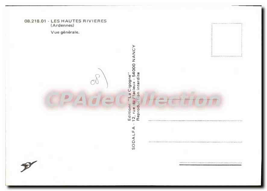 CPA Les Hautes Rivieres Ardennes Vue generale  — Rückseite