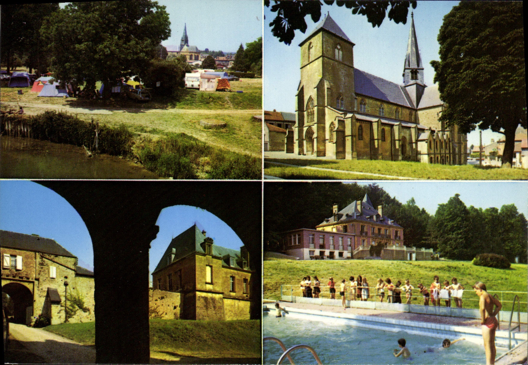 CPA Grandpre Ardennes Vue Generale L'Eglise Le Chateau 