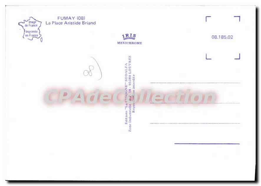 CPA Fumay La Place Aristide Briand  — Rückseite