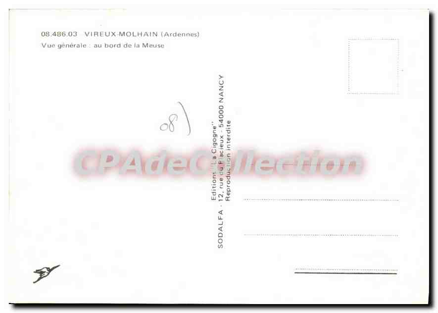 Vireux-Molhain — vue générale au bord de la Meuse — Éditions SODALFA — Rückseite