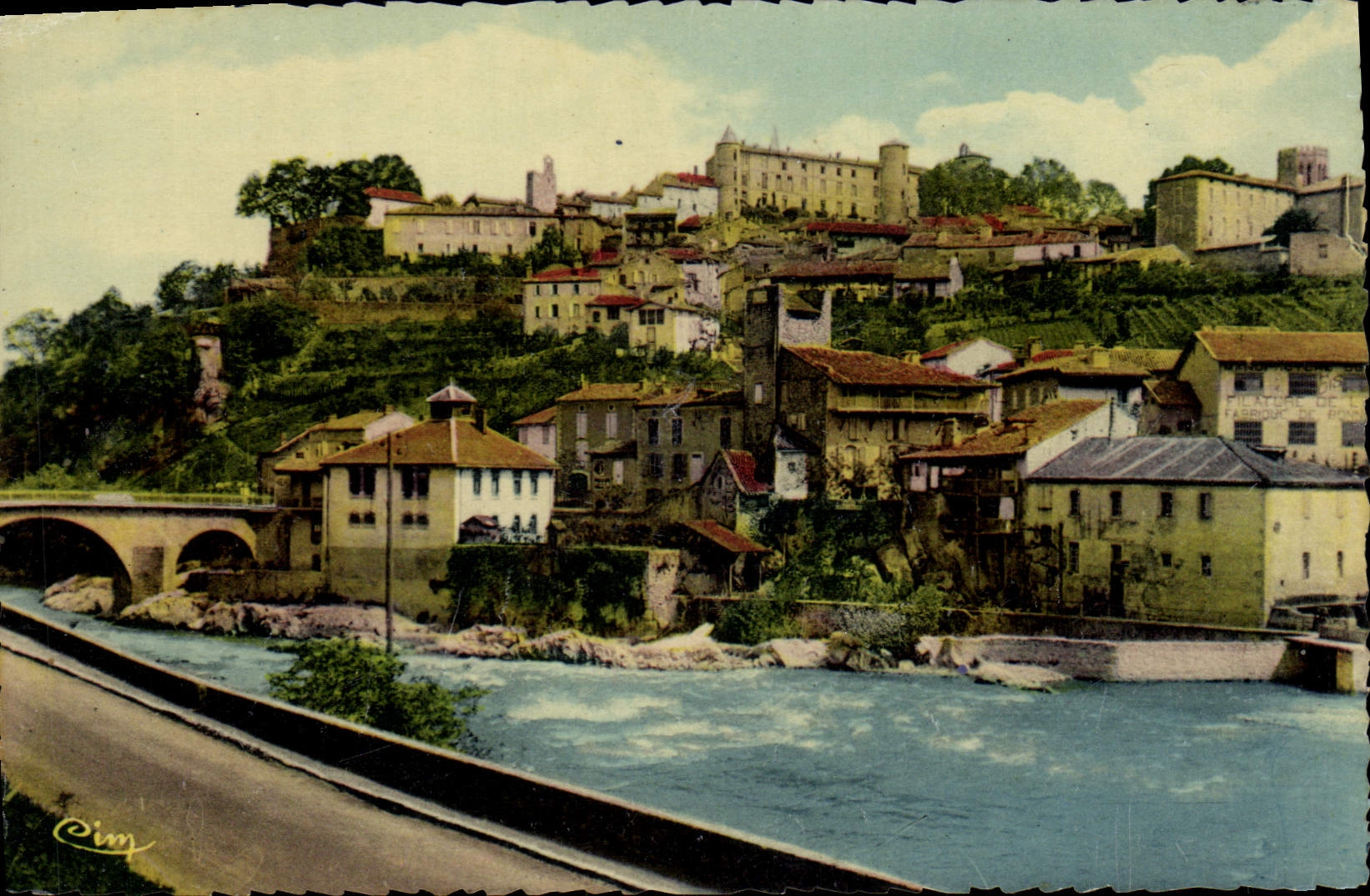 Saint-Lizier — Allgemeiner Blick und Route nach Toulouse — Verlag Combel MP. Nécon