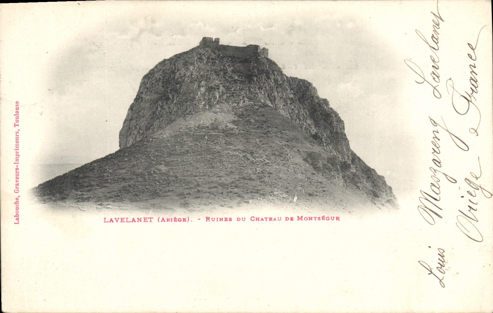 CPA Lavelanet Ariege Ruines du Chateau de Montergue 