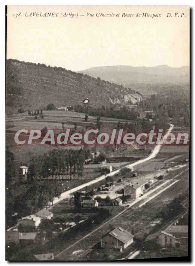 CPA Lavelanet Ariege Vue Generale et Route de Mirepoix 