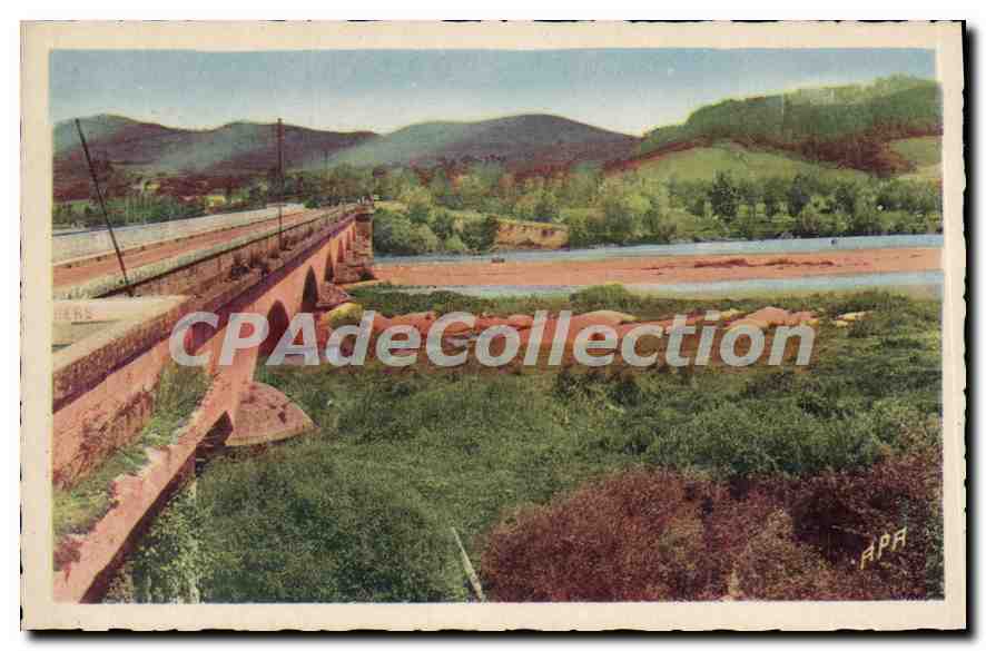 CPA Mirepoix Ariege Pont de l'Hers et Chateau de Terride 