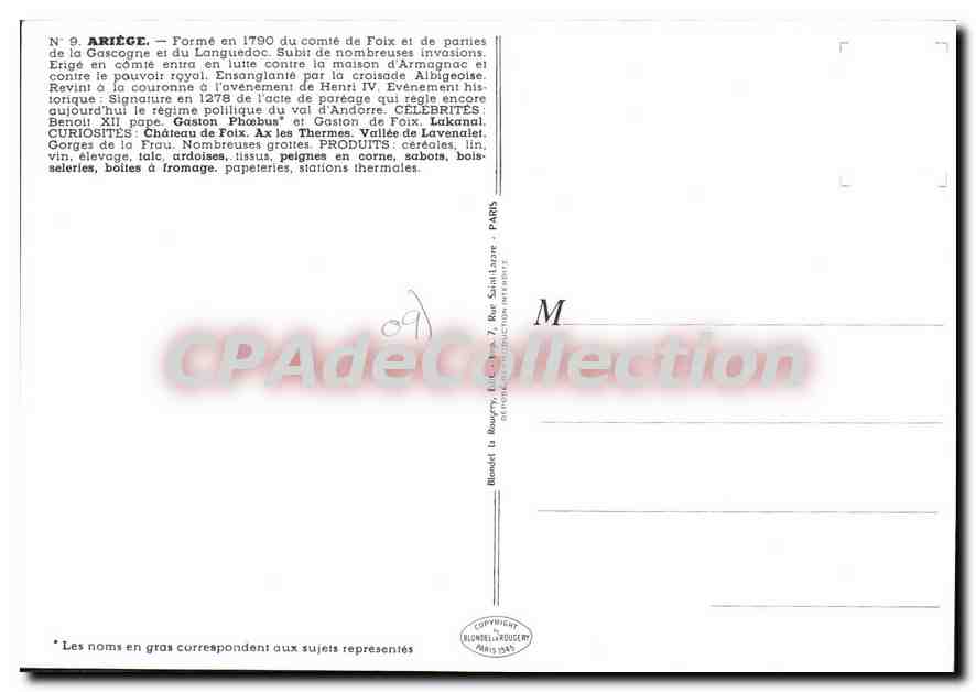 Ariège — N°9 — Éditeur J.P. Pinchon — Reverso