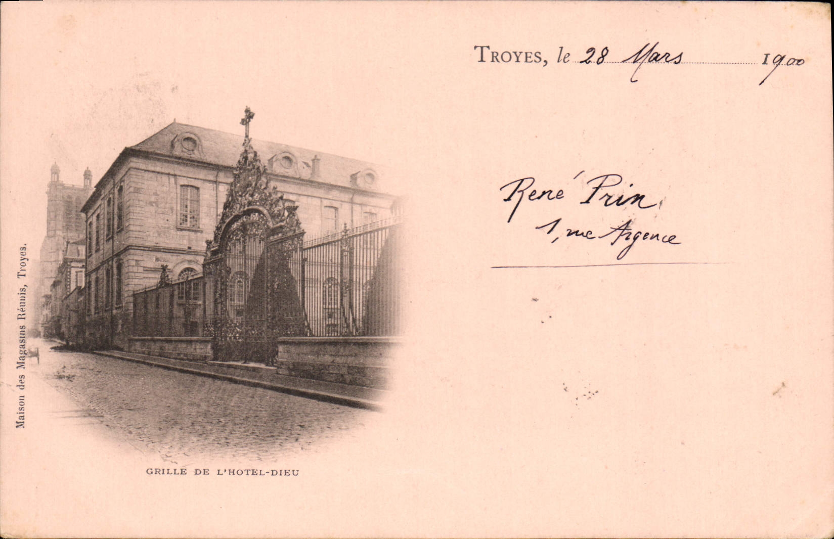 Grille de l'Hôtel-Dieu — Troyes — Maison des Magasins Réunis