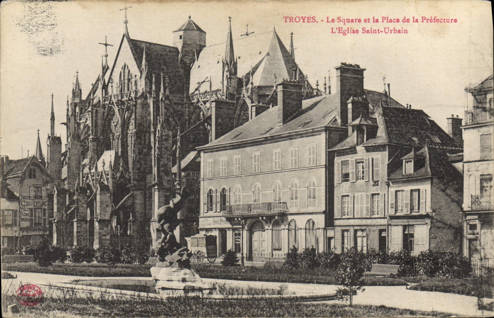 Troyes - Le Square et la Place de la Préfecture, L'Église Saint-Urbain — éditeur Clouverture