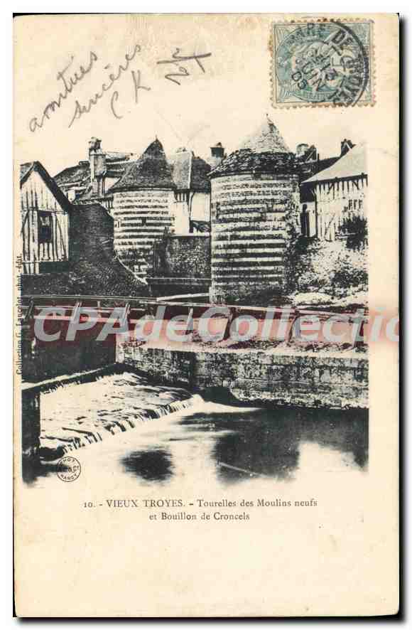Vieux Troyes — Tourelles des Moulins neufs et Bouillon de Croncels — Collection de l'artiste