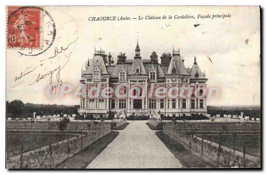 CPA Chaource Aube Le Chateau de la Cordeliere Facade principale 