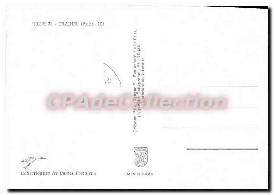 CPA Trainel Aube  — Back