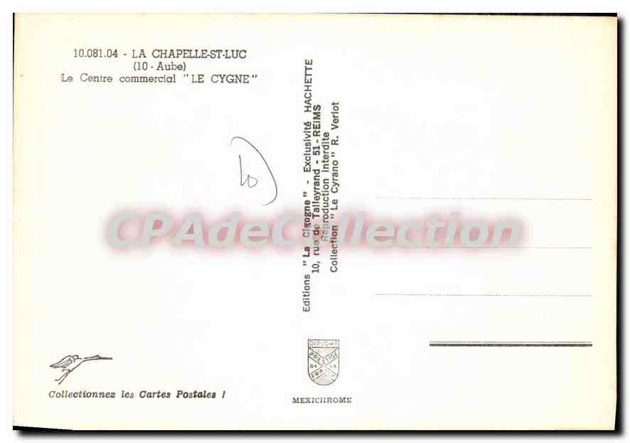 CPA La Chapelle St Luc Aube  — Back