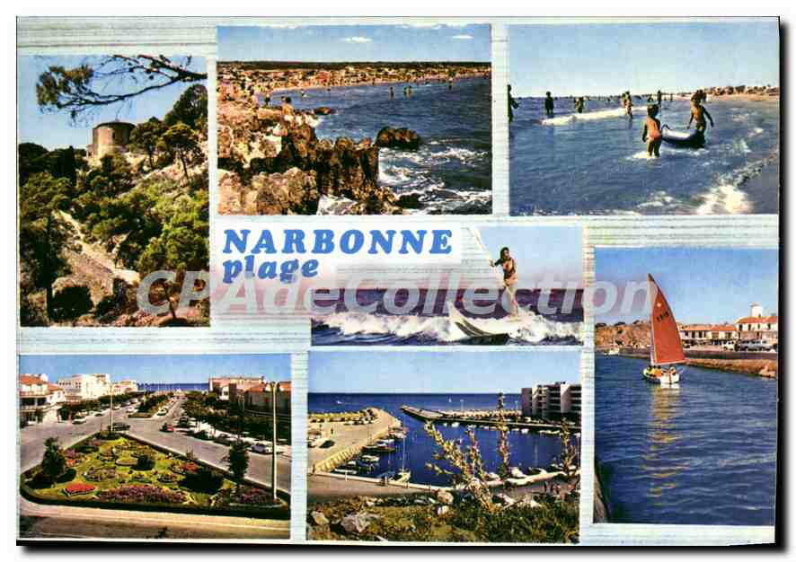 NARBONNE plage — vue panoramique — L'Aude Touristique, n° 44 D