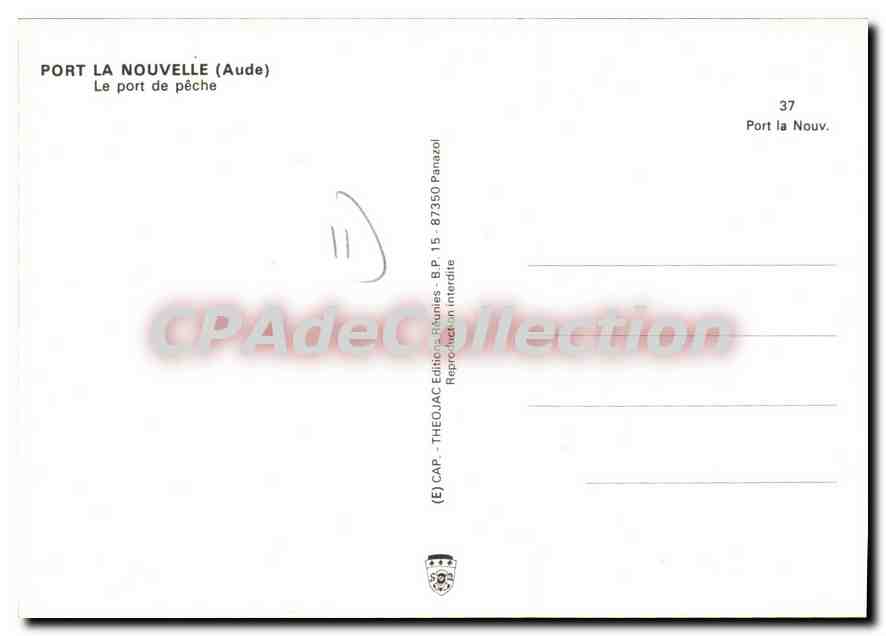 CPA Port la Nouvelle Aude Le port de peche  — Rückseite