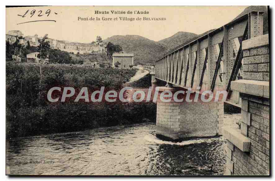 Pont de la Gare et Village de Belvianes — Haute Vallée de l'Aude — Photo Richard Jordy
