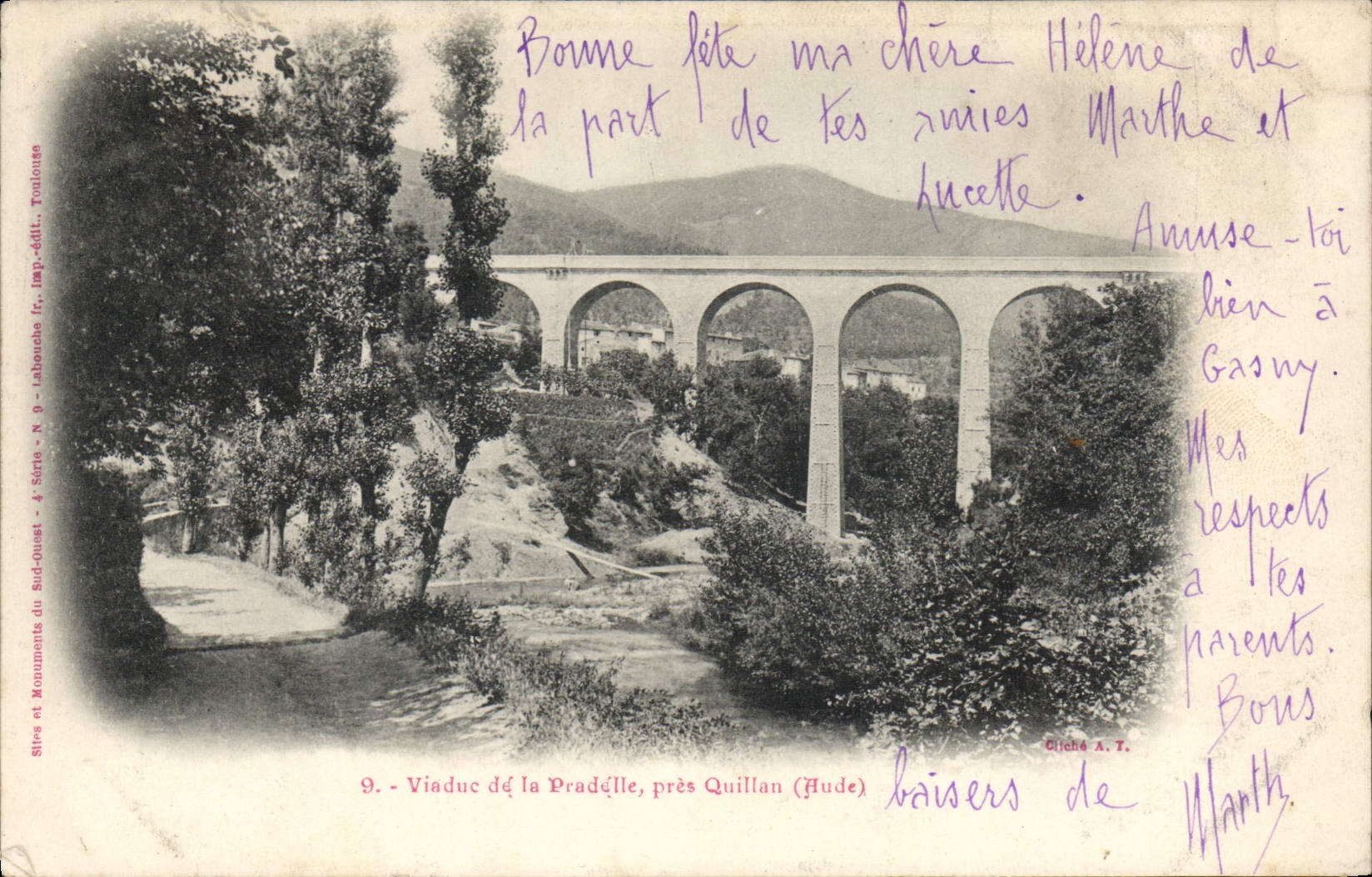 CPA Viaduc de la Pradelle pres Quillan Aude 