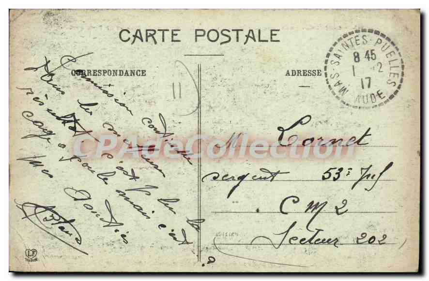 CPA L'Aude Castelnaudary Square Victor Hugo Clocher de St Jean et de St Michel  — Rückseite