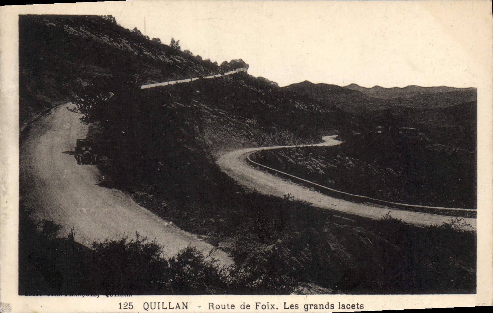 CPA Quillan Route de Foix Les grands lacets 