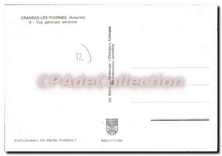 Cransac — Vue générale aérienne — Éditions Modernes & Théojac, Limoges — Reverso