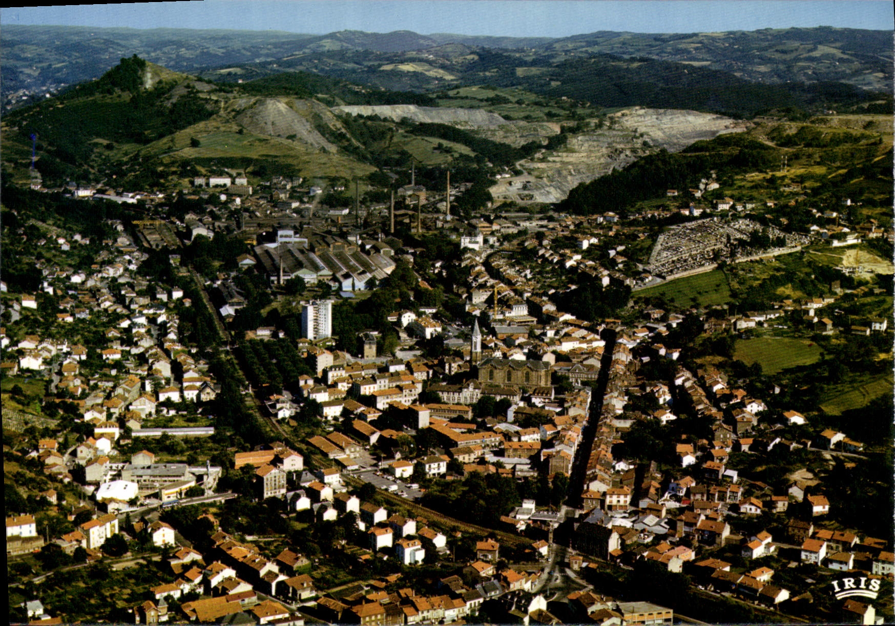 CPA Decazeville Aveyron Vue generale aerienne 